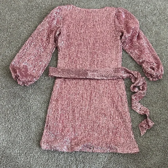 Pink Sequin Party Dress - Picture 9 of 10